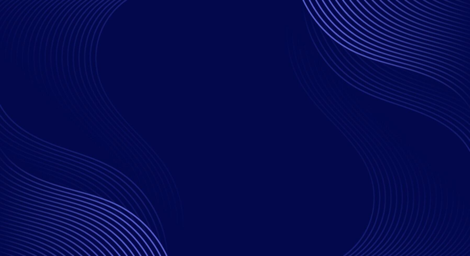 Abstract blue wavy lines banner background vector