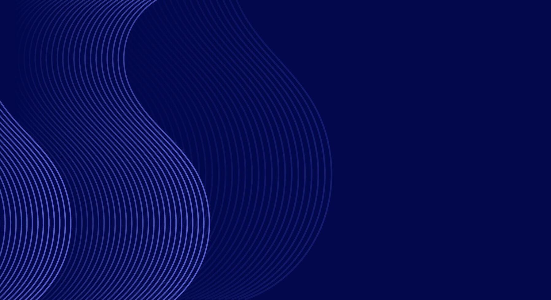 Abstract blue wavy lines corporate banner background vector