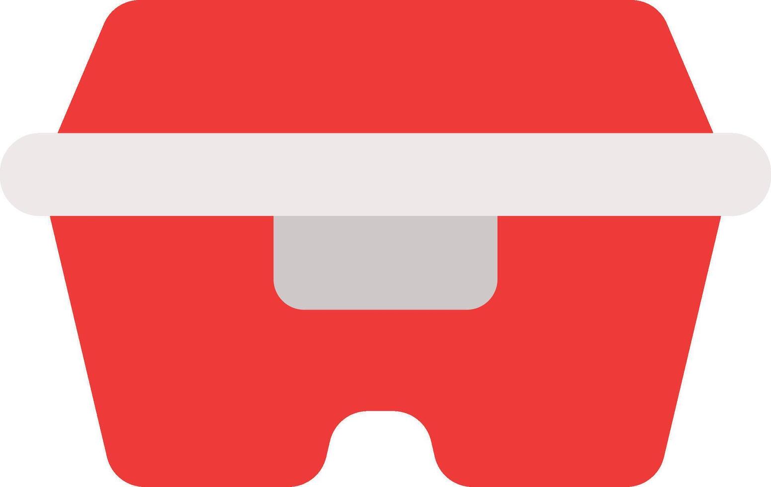 A red bucket with a santa hat on it vector