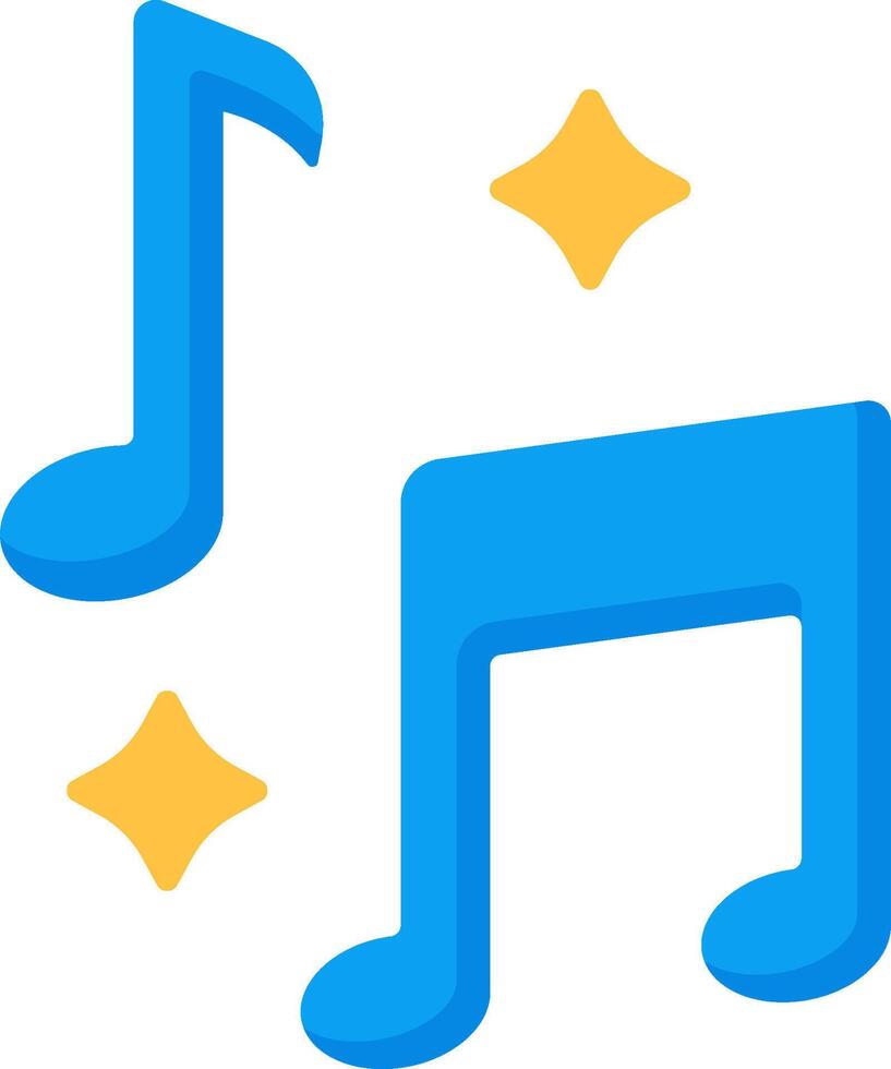 Music notes icon with stars vector