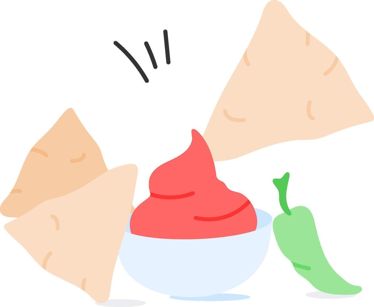 A bowl of chips and a bowl of salsa vector