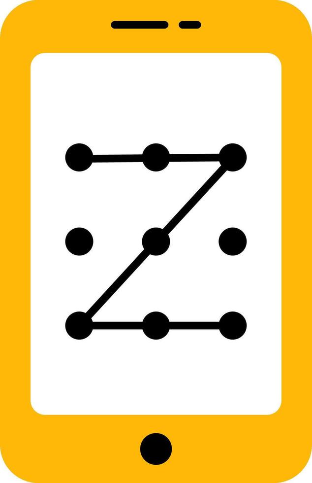 A yellow tablet with dots on it vector