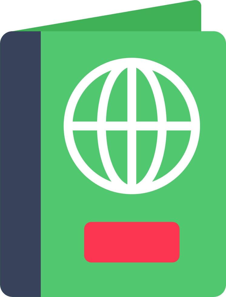 A green folder with a globe on it vector