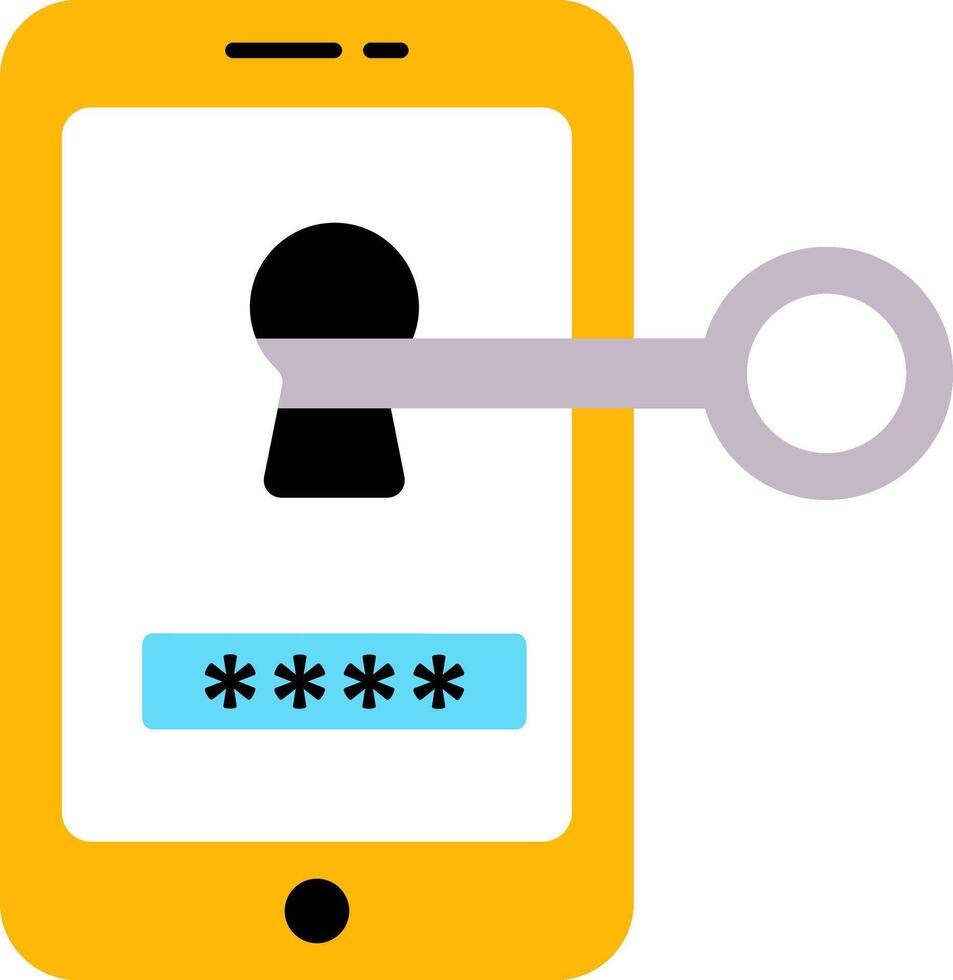 Mobile phone with keypad vector