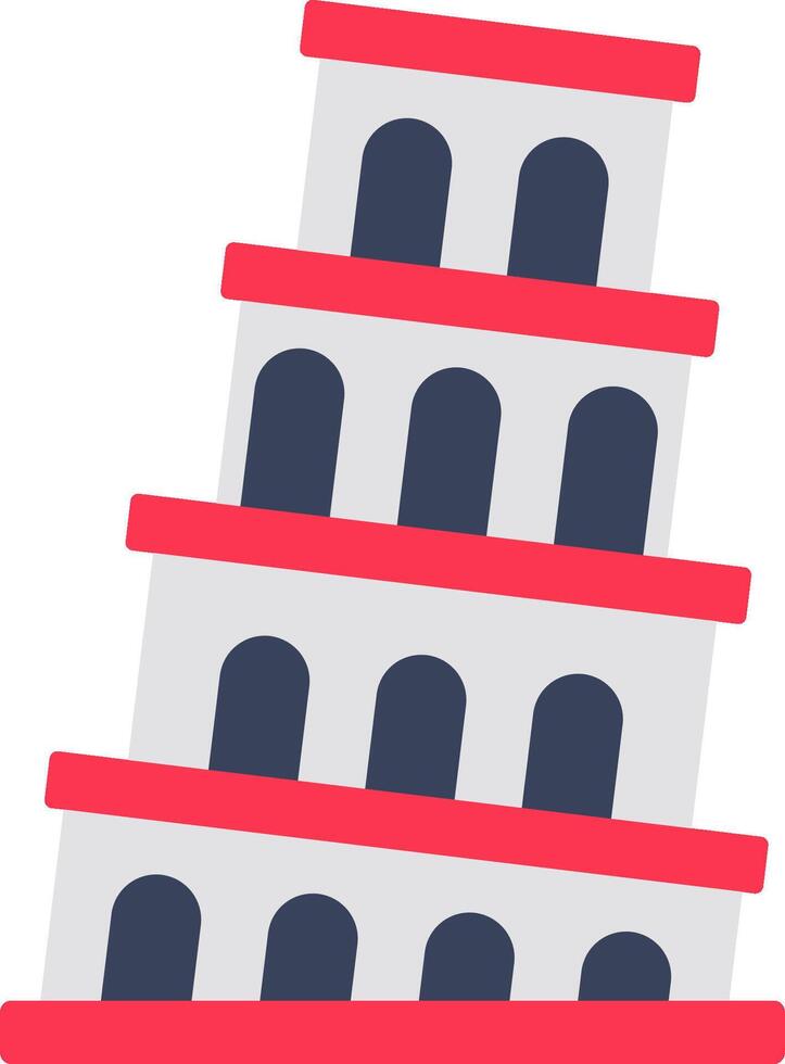 A building with a red and blue roof vector