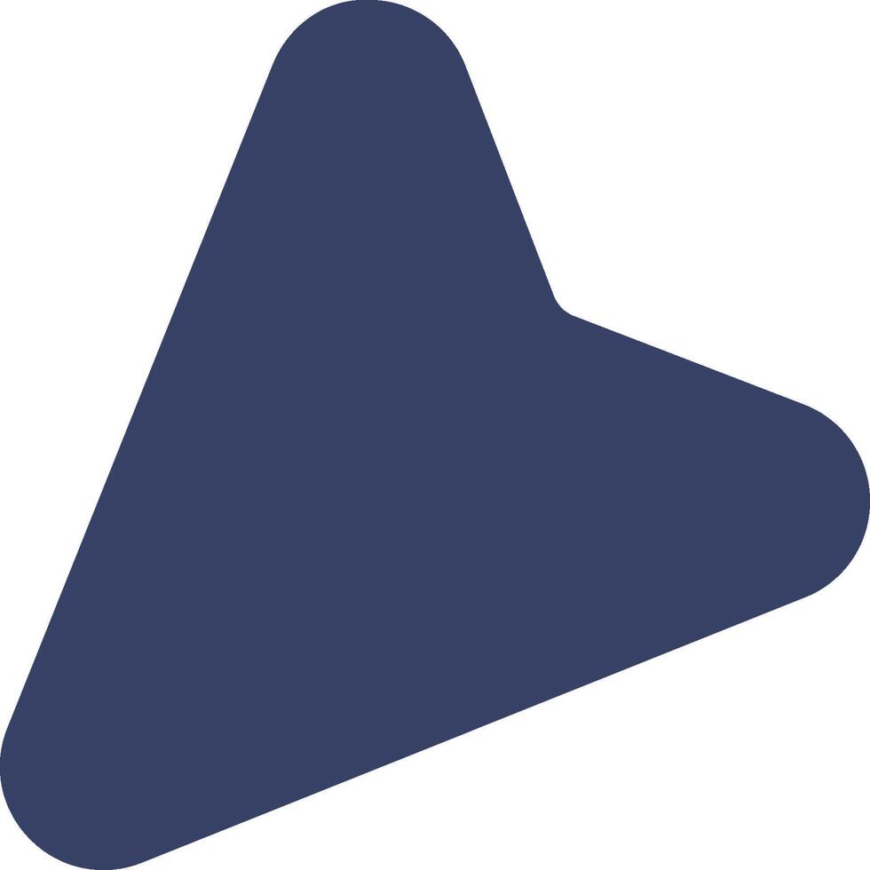 A blue triangle with a white background vector