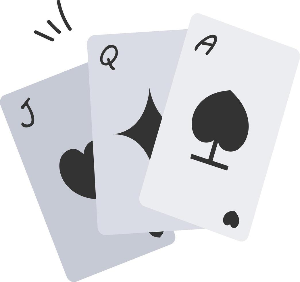 A pair of playing cards with hearts and spades vector