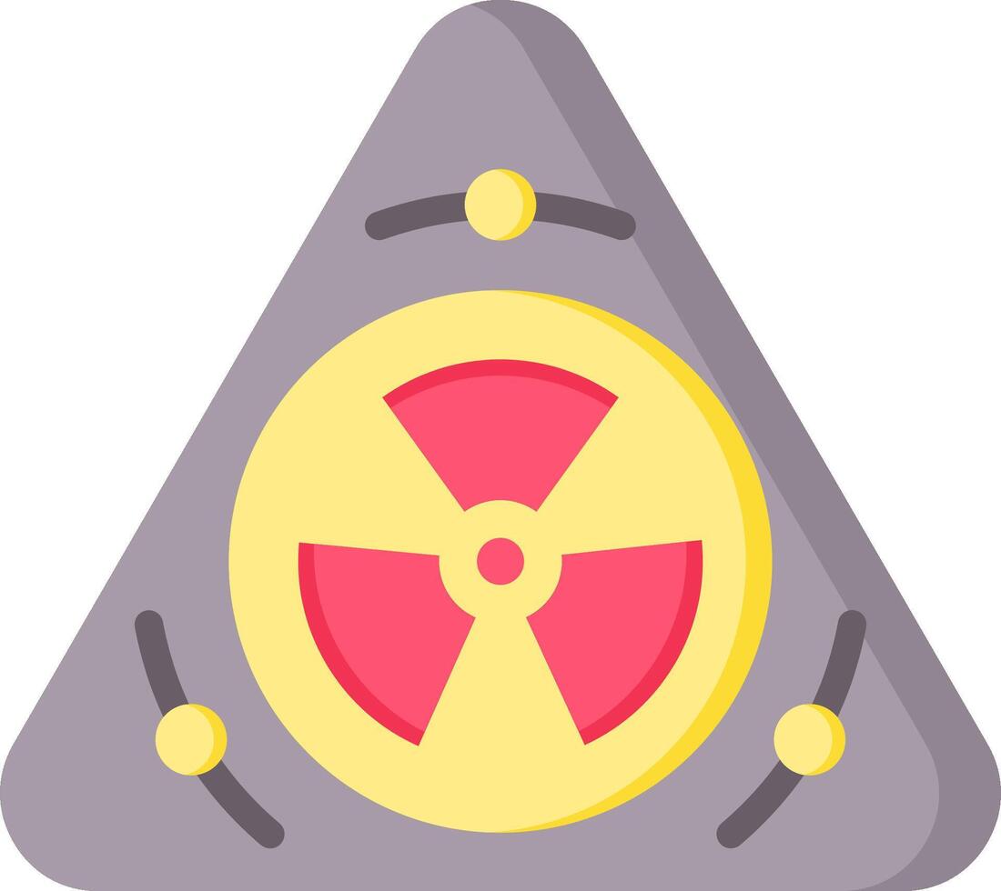 A radioactive symbol in a triangle vector