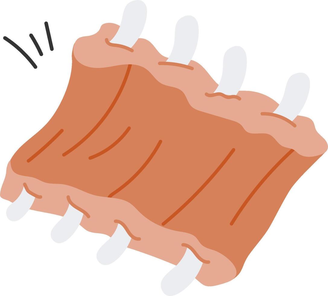 A piece of meat with four fingers on it vector