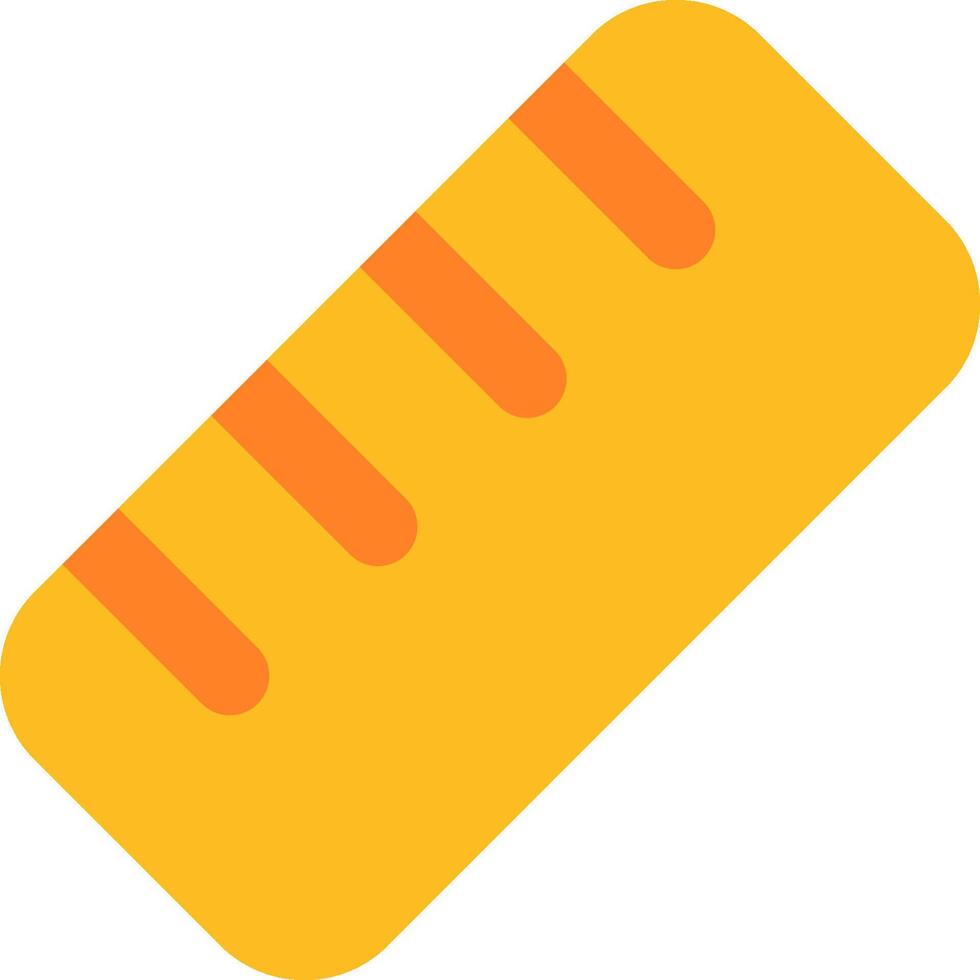 A yellow ruler icon on a white background vector