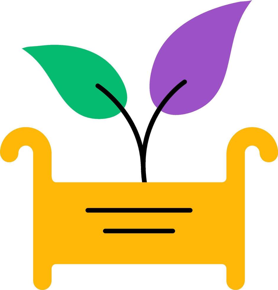 Plant in a pot icon vector