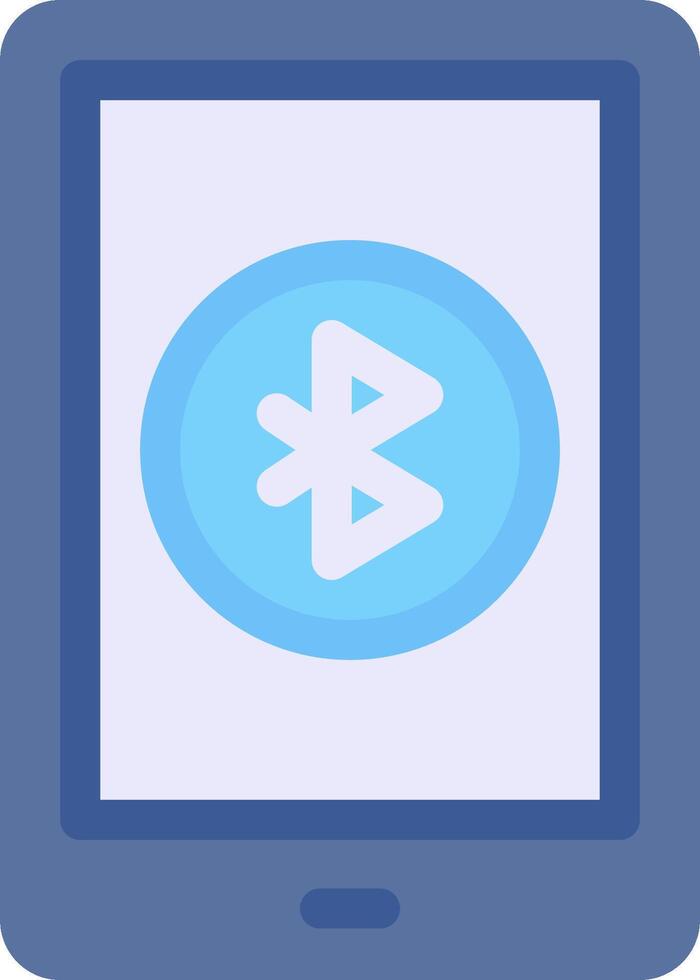 Bluetooth icon on tablet vector