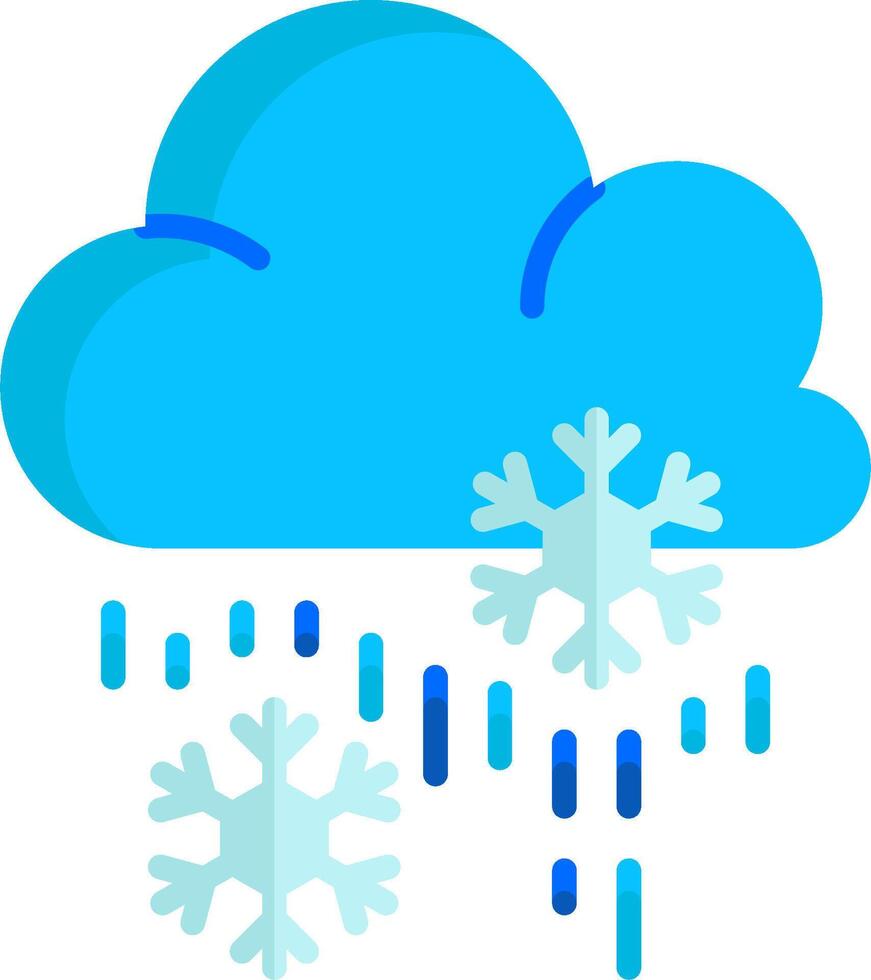 Snowflakes and cloud with rain vector