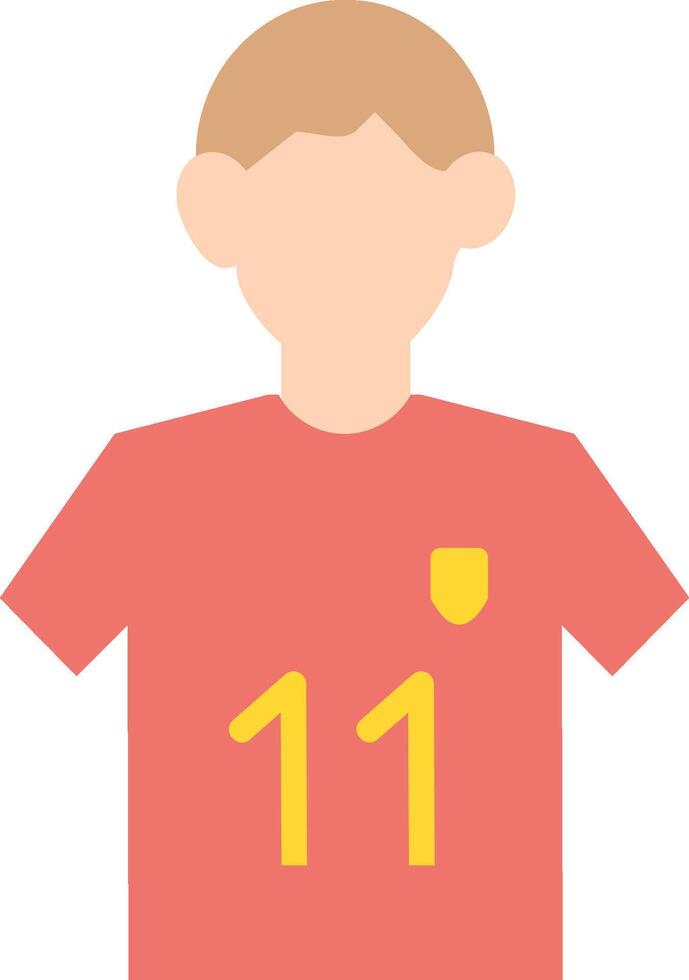 A man wearing a red shirt with the number 11 on it vector