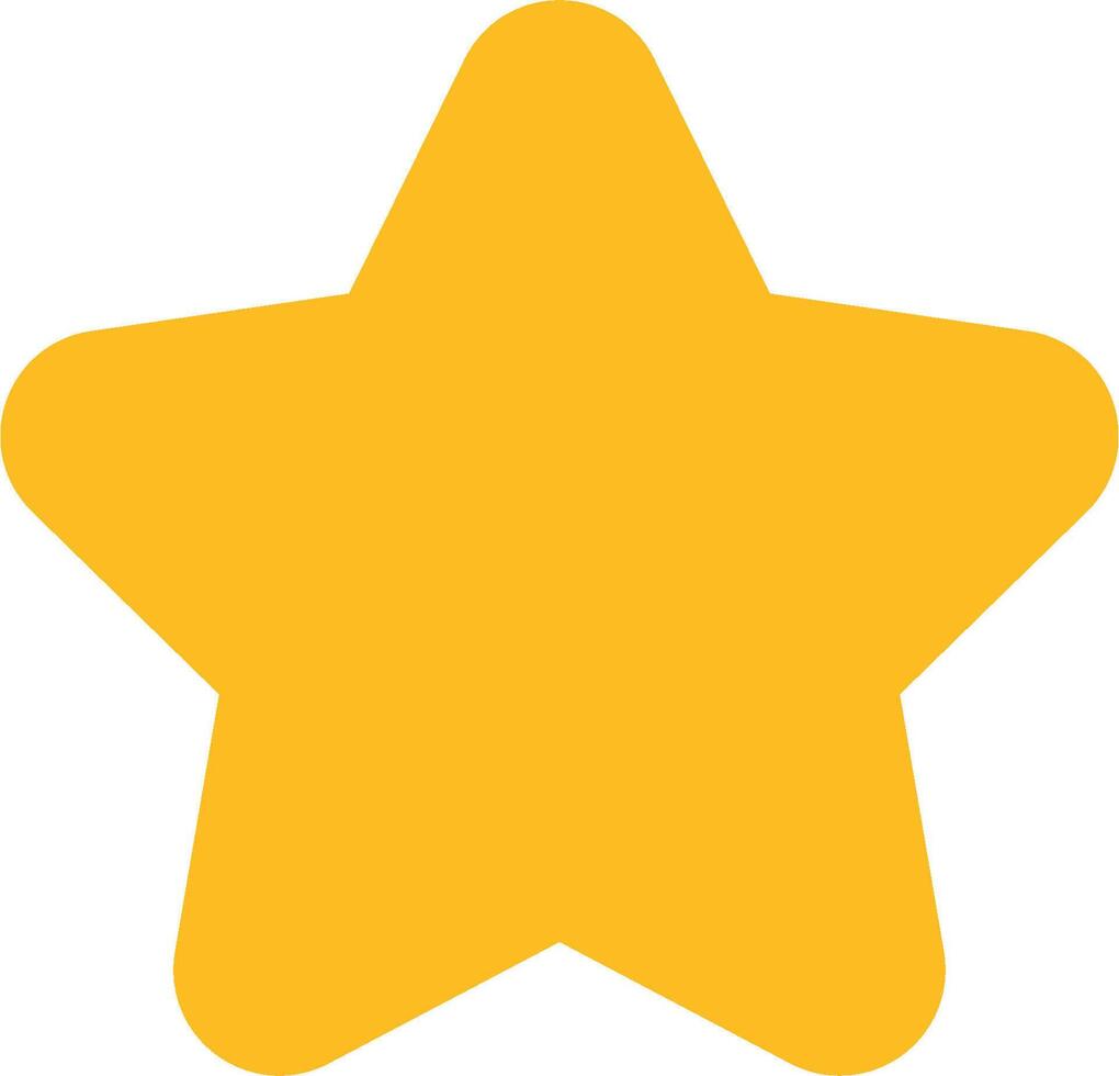 A yellow star icon on a white background vector