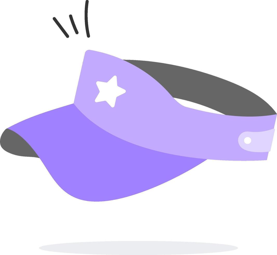 A purple baseball cap with a star on it vector
