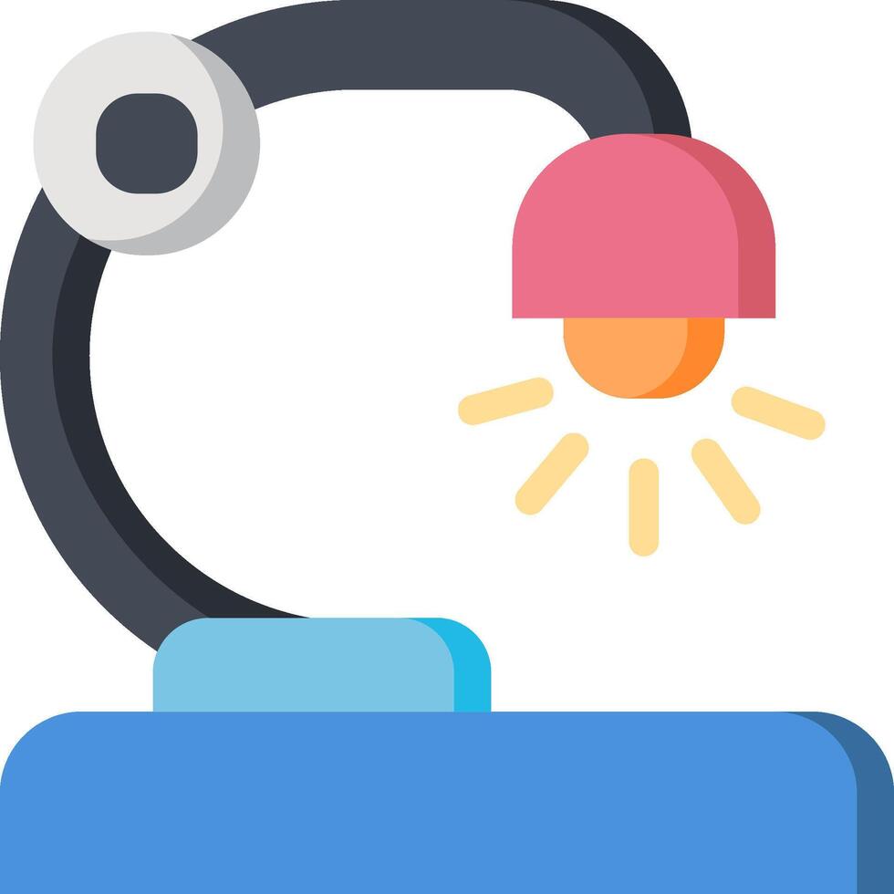 A lamp with a light bulb on top of it vector