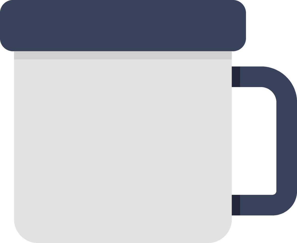 A white mug with a black lid on a white background vector
