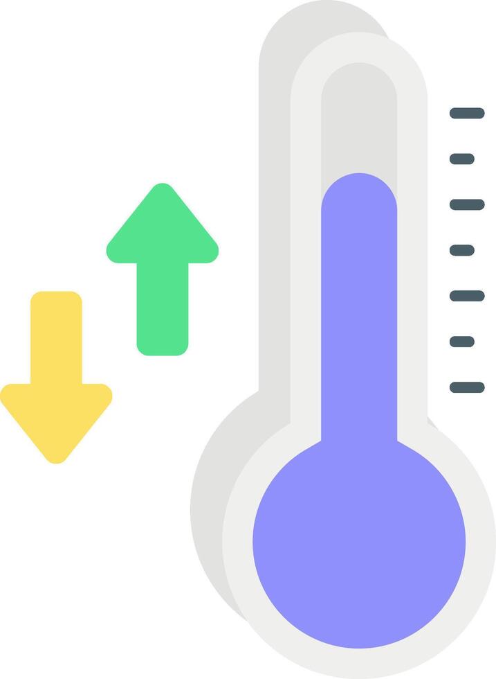 A thermometer with arrows pointing up and down vector