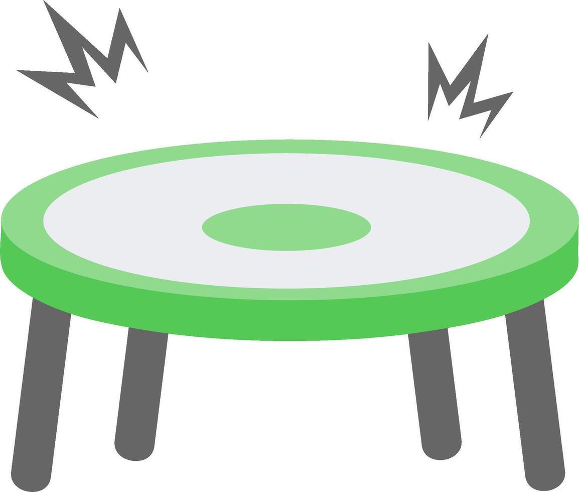 A green stool with lightning bolts coming out of it vector