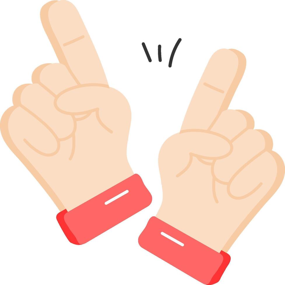 Two hands with red wristbands showing the middle finger vector