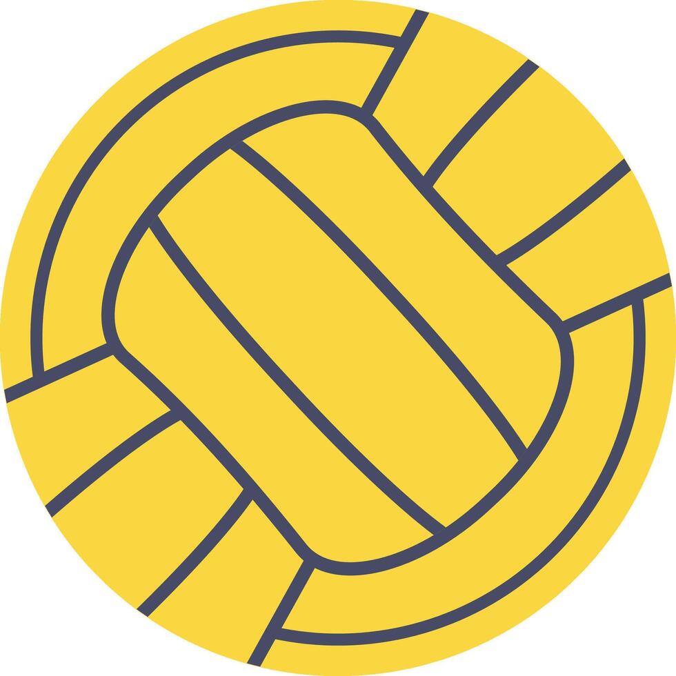 A volleyball ball in a yellow and blue circle vector
