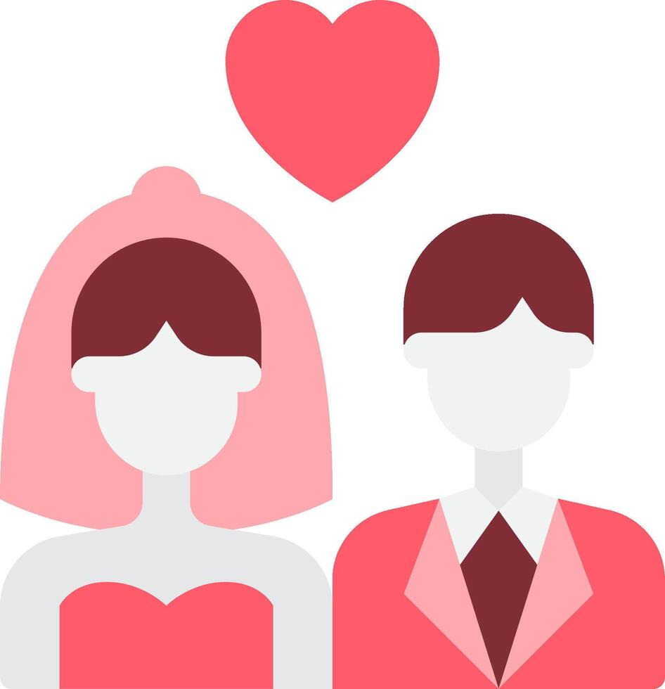 A couple is standing in front of a heart vector