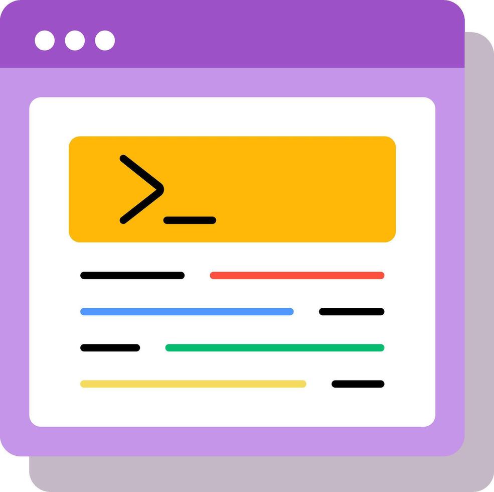 A web page with a code in it vector