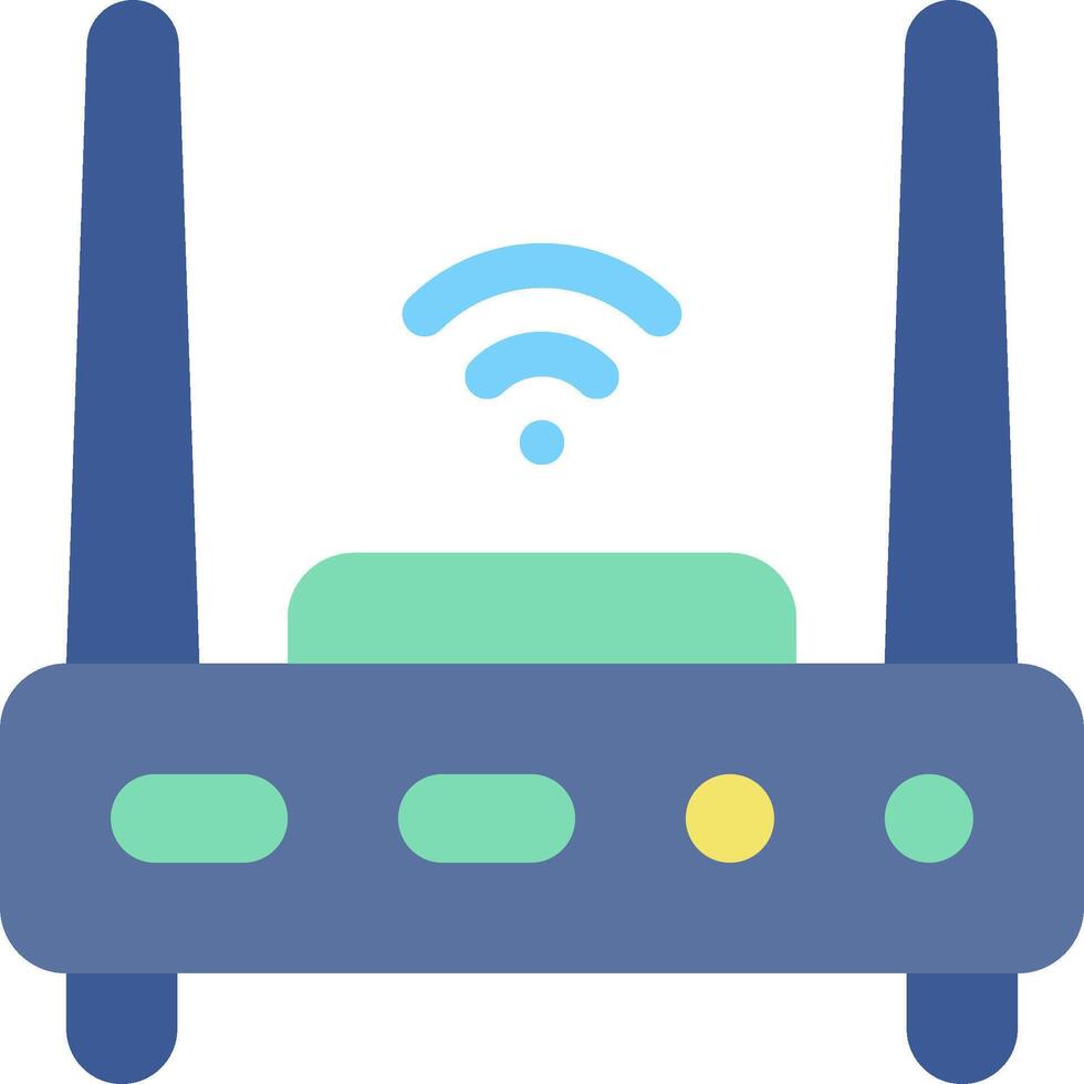 A wifi router icon with a blue background vector