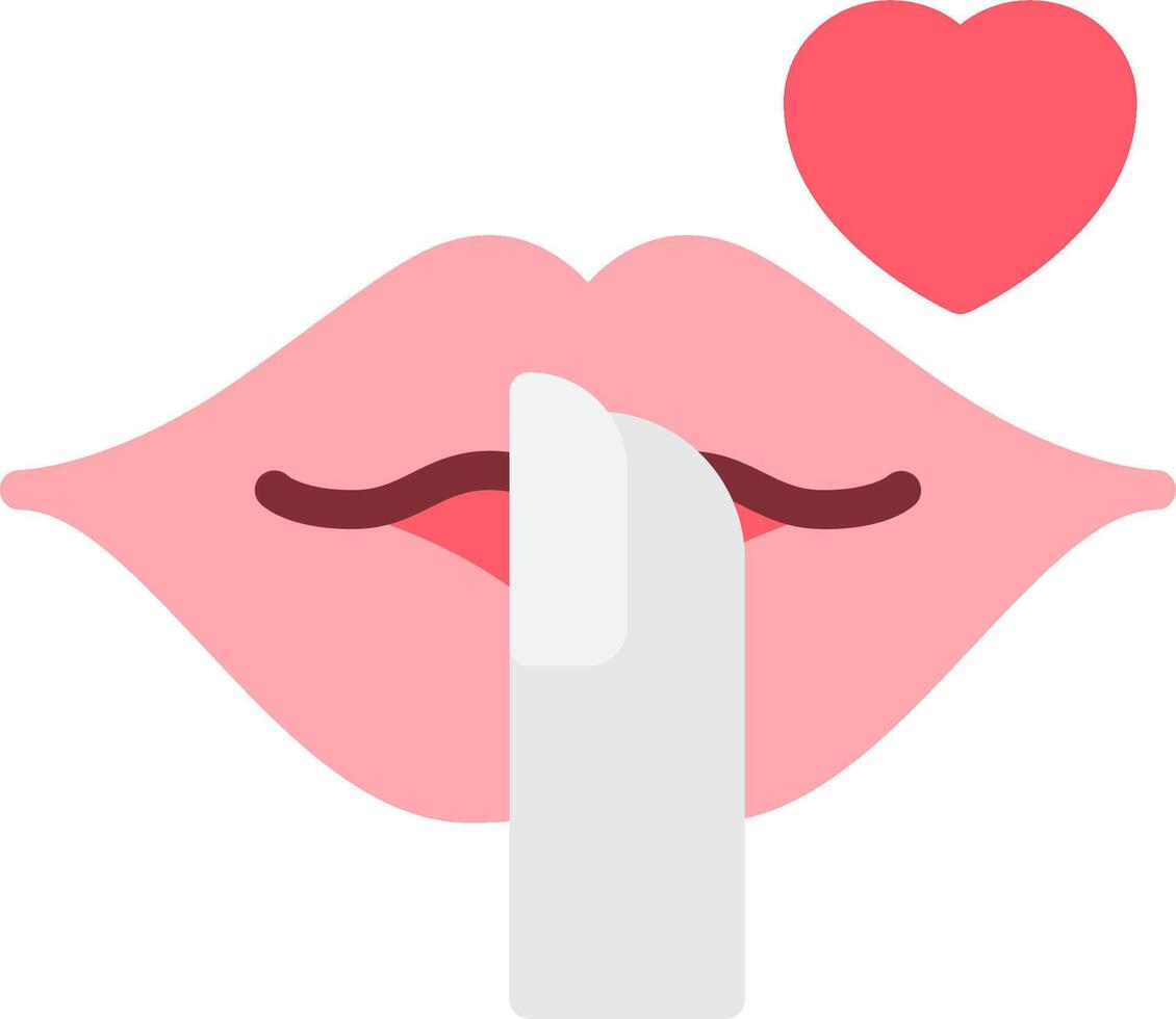 A woman's lips with a heart on top vector