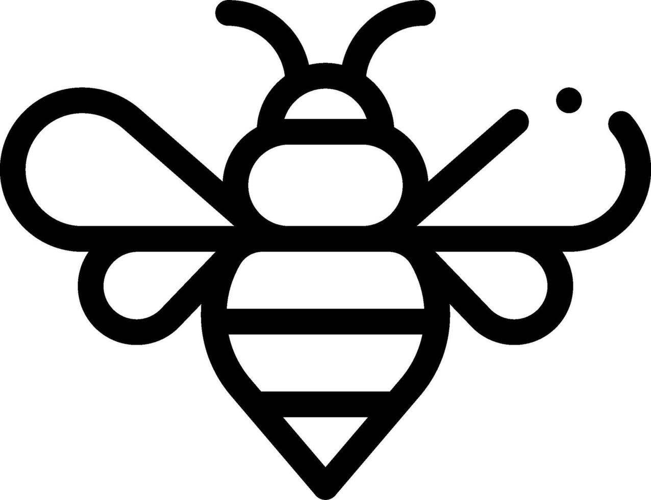 A black and white bee logo vector