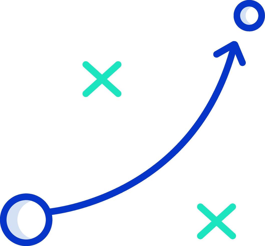 A blue arrow is pointing to a ball vector