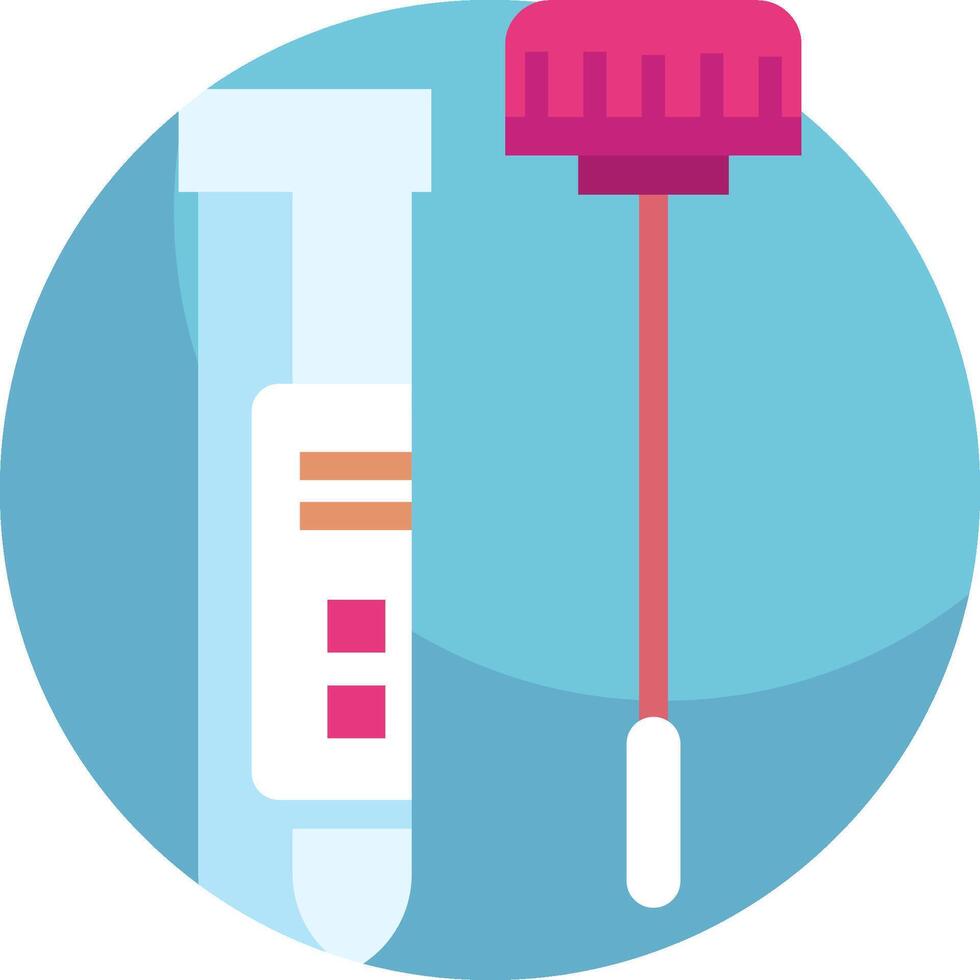 A tube with a test tube and a needle vector