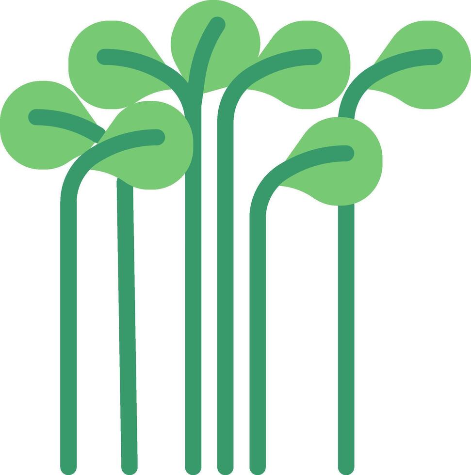 A group of green plants with leaves vector