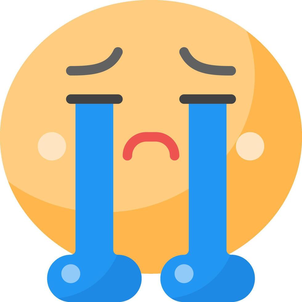 Sad emoji icon vector