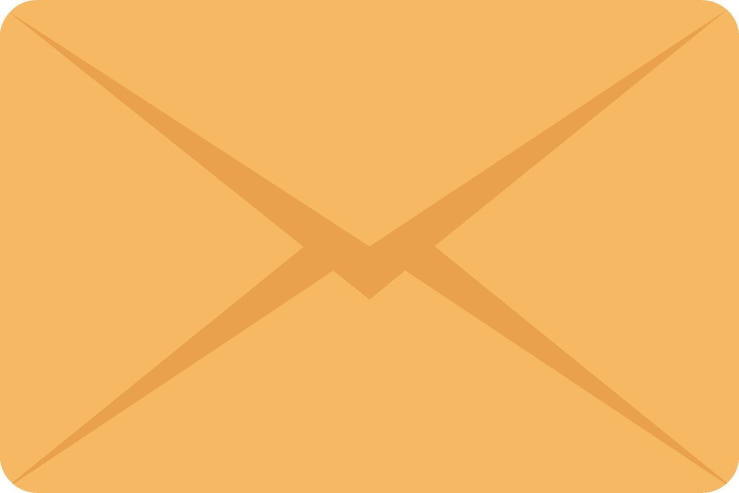 An orange envelope icon with a cross on it vector