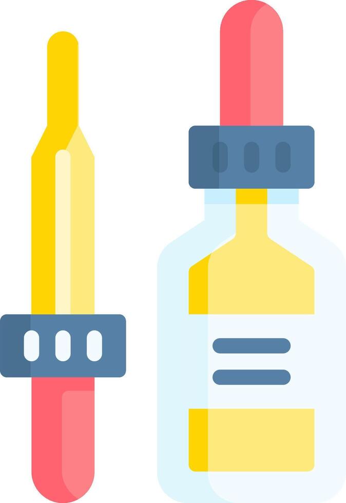A bottle with a syringe and a needle vector