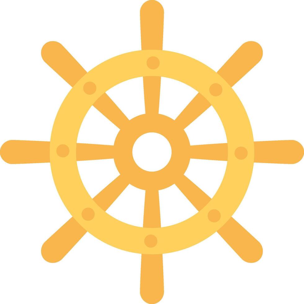A ship wheel icon on a white background vector