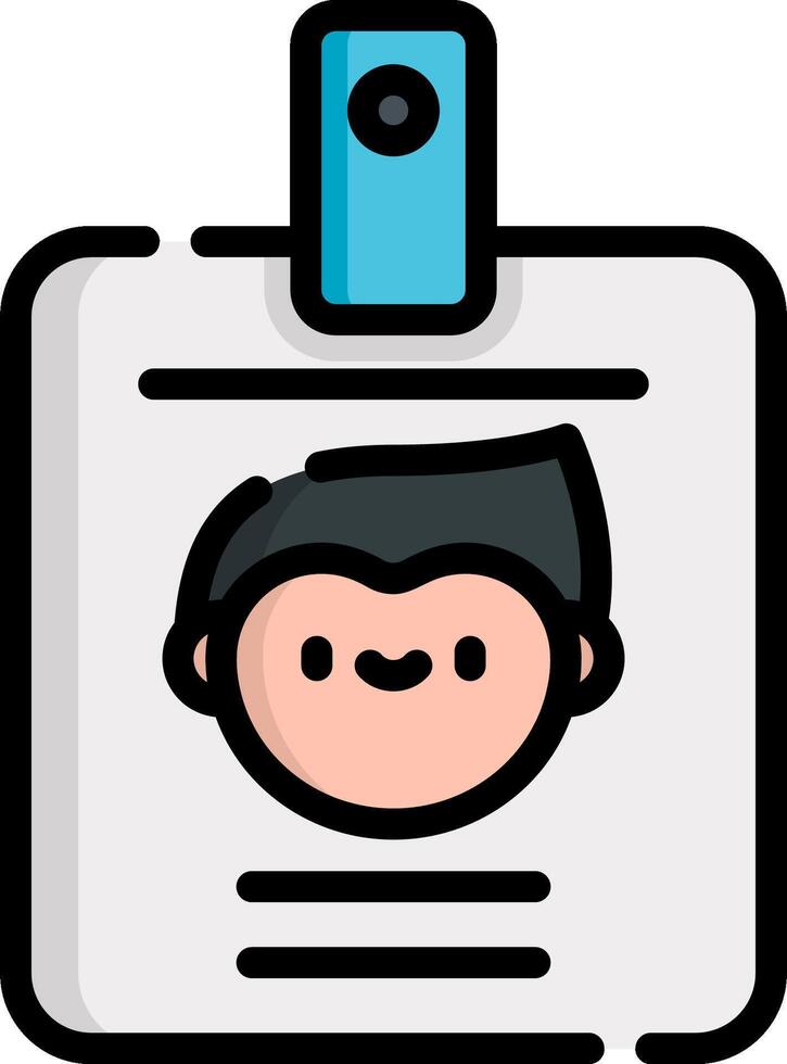 A person with a blue badge on a white background vector