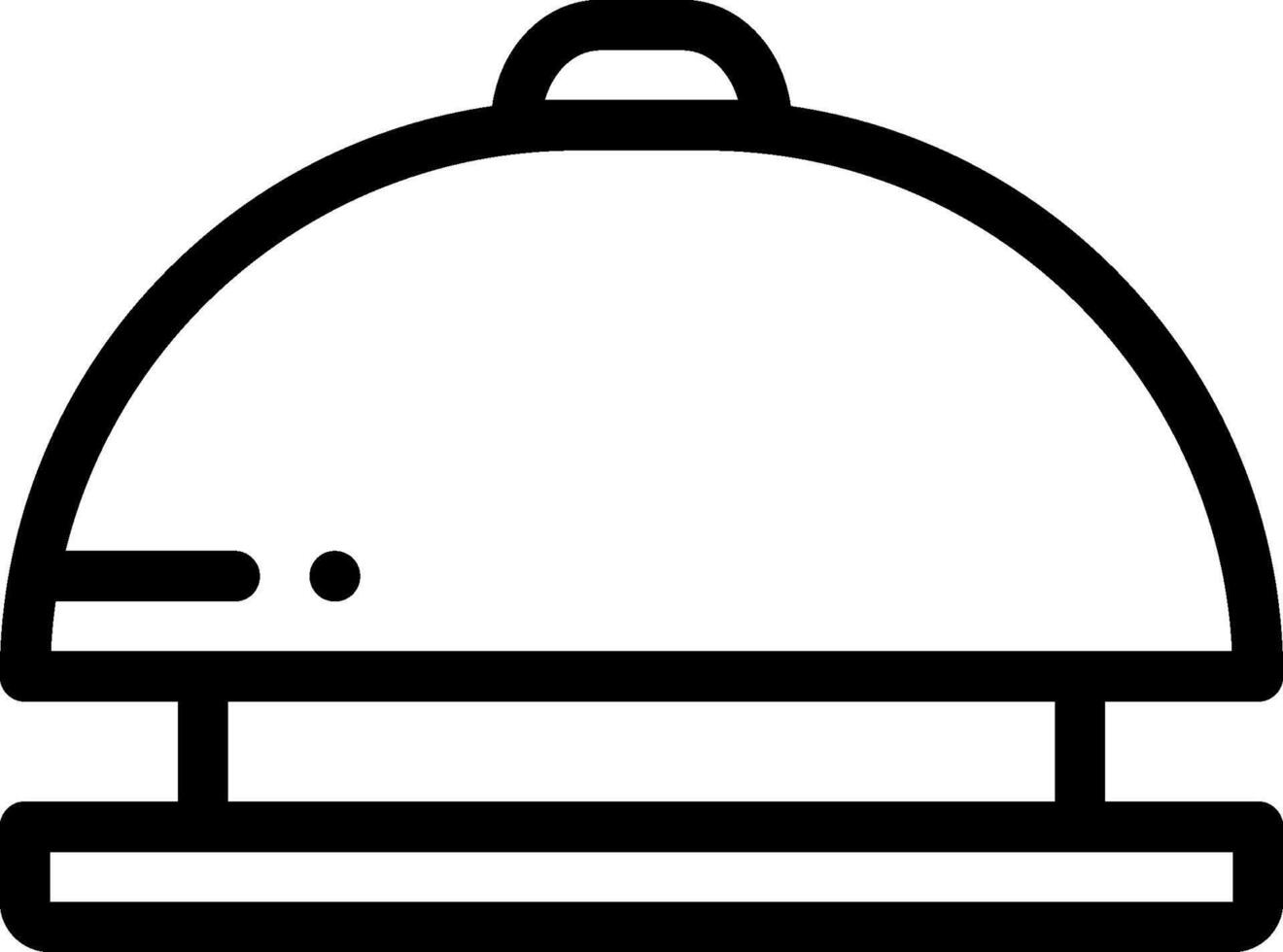 A black and white cloche on top of a table vector
