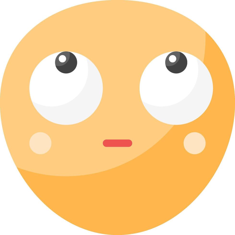 A cartoon face with big eyes and a smile vector