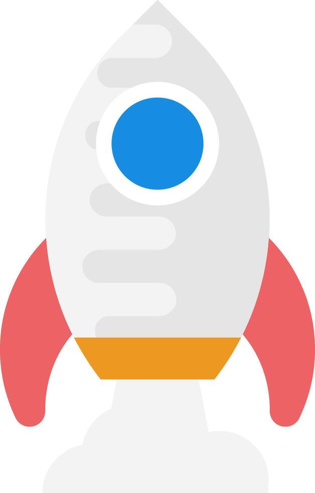 A rocket with a blue eye on top vector