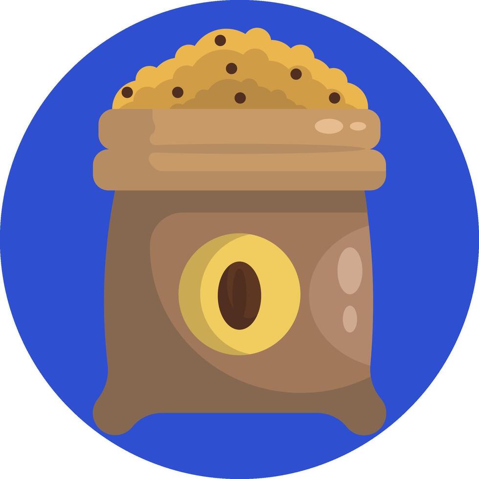 A brown bag with chocolate chips in it vector