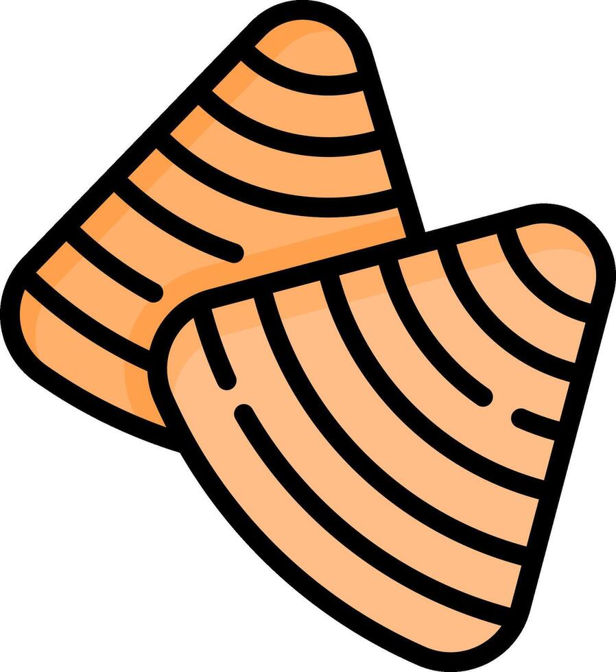 Two orange corn on the cob icons vector