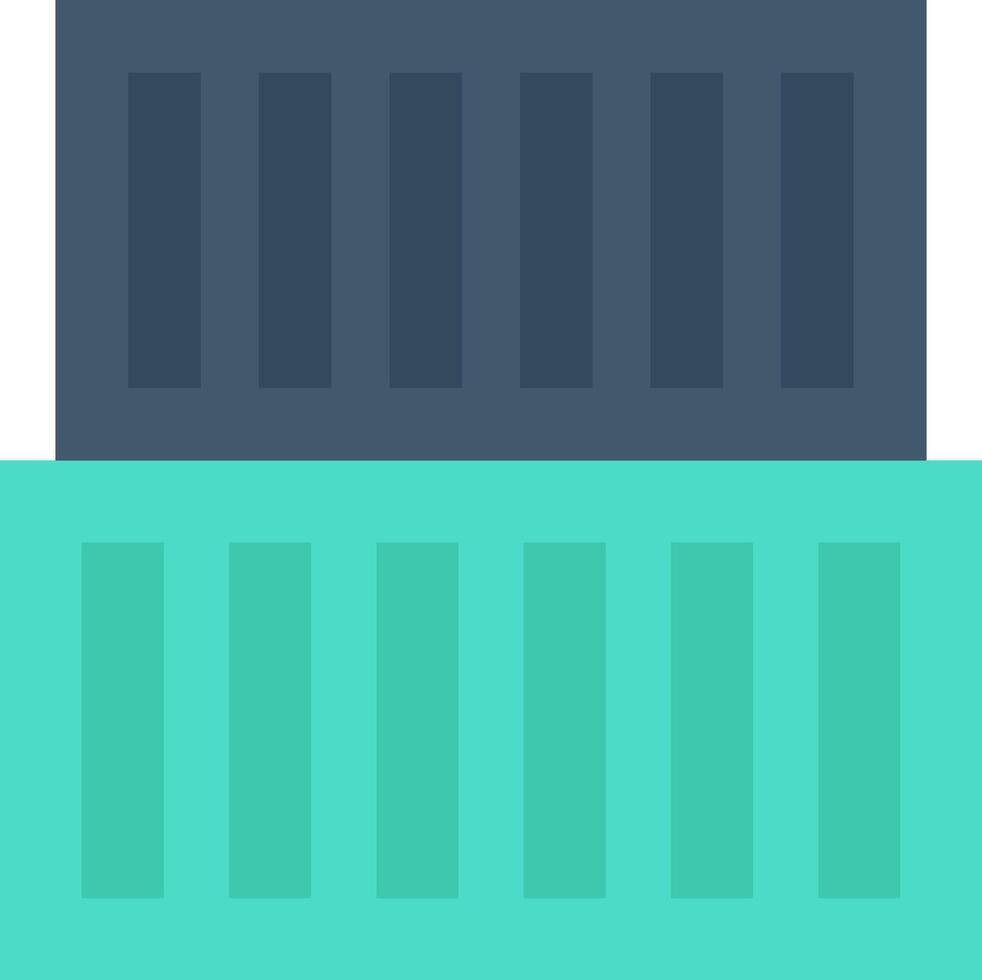 A flat icon of a shipping container vector