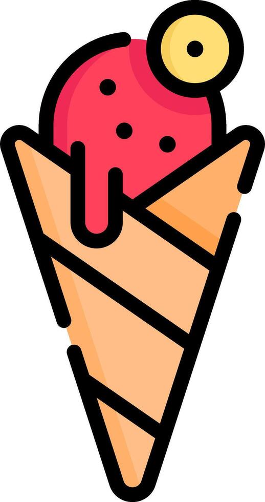 Ice cream cone icon vector