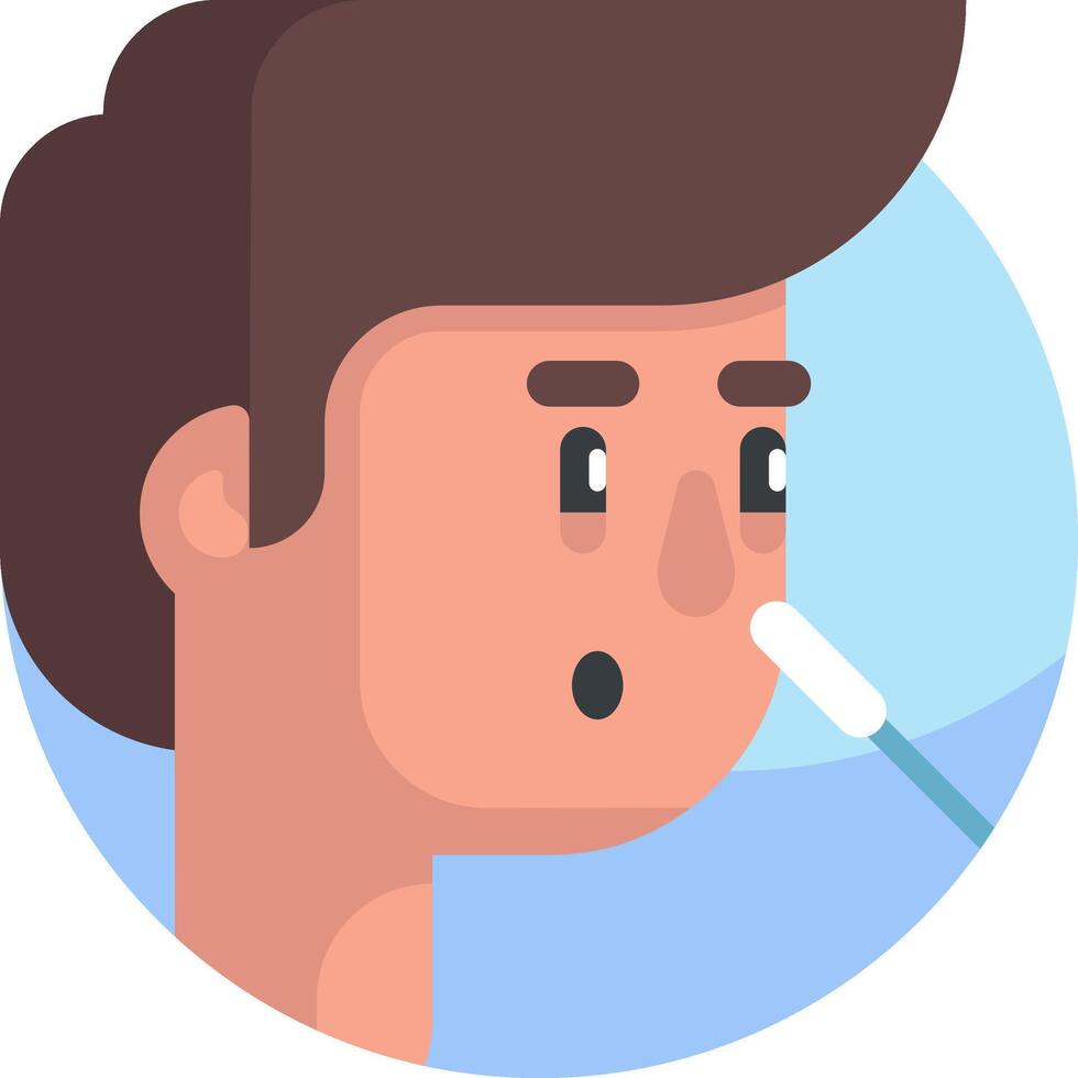 Illustration of a man with a cold vector