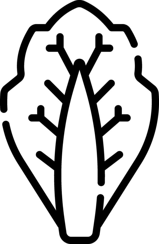A black and white illustration of a leaf vector
