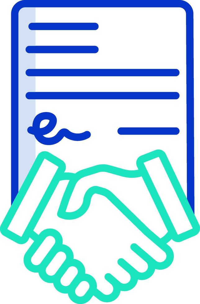 Signing a contract with a handshake vector