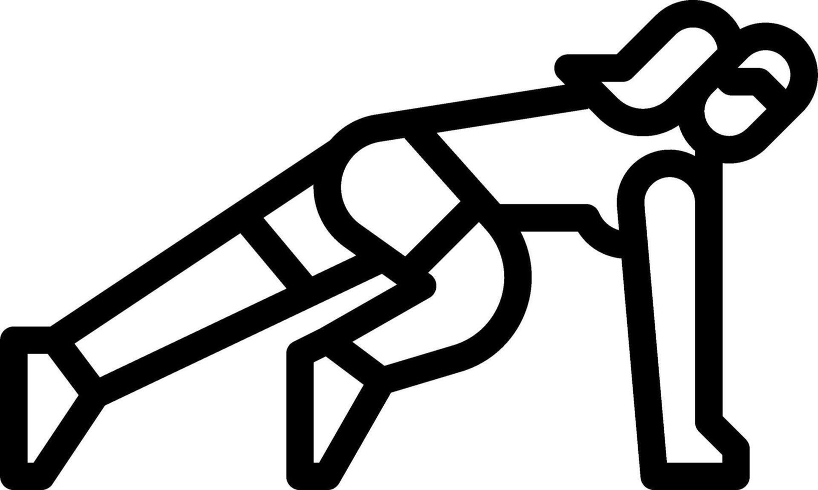 A black and white drawing of a woman doing push ups vector